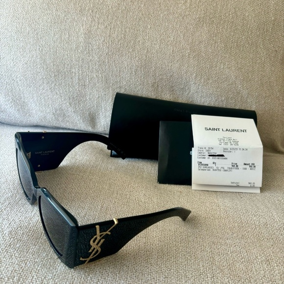 YSL-Saint Laurent Sunglasses- Black - Picture 11 of 16